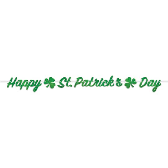 Beistle 7ft. Happy St. Patrick's Day Foil Streamer